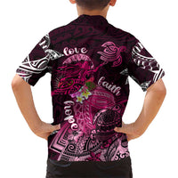 Breast Cancer Mermaid Polynesia Hawaiian Shirt Faith Hope Love DT02 - Polynesian Pride