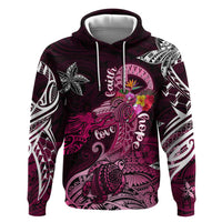 Breast Cancer Mermaid Polynesia Hoodie Faith Hope Love DT02 Pullover Hoodie Pink - Polynesian Pride