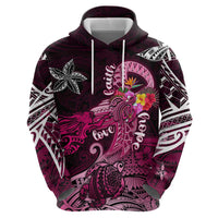 Breast Cancer Mermaid Polynesia Hoodie Faith Hope Love DT02 - Polynesian Pride