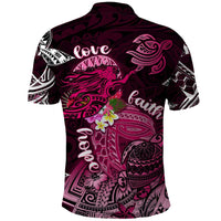 Breast Cancer Mermaid Polynesia Polo Shirt Faith Hope Love DT02 - Polynesian Pride