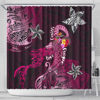 Breast Cancer Mermaid Polynesia Shower Curtain Faith Hope Love DT02 - Polynesian Pride