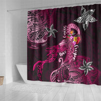 Breast Cancer Mermaid Polynesia Shower Curtain Faith Hope Love DT02 - Polynesian Pride
