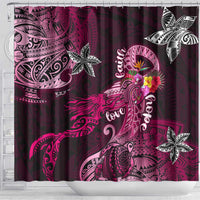 Breast Cancer Mermaid Polynesia Shower Curtain Faith Hope Love DT02 - Polynesian Pride