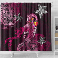 Breast Cancer Mermaid Polynesia Shower Curtain Faith Hope Love DT02 - Polynesian Pride