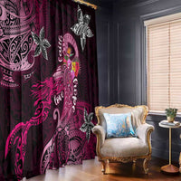 Breast Cancer Mermaid Polynesia Window Curtain Faith Hope Love DT02 - Polynesian Pride