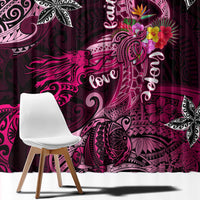 Breast Cancer Mermaid Polynesia Window Curtain Faith Hope Love DT02 - Polynesian Pride