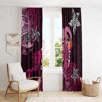 Breast Cancer Mermaid Polynesia Window Curtain Faith Hope Love DT02 - Polynesian Pride