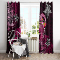 Breast Cancer Mermaid Polynesia Window Curtain Faith Hope Love DT02 - Polynesian Pride