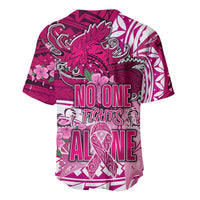 Breast Cancer Awareness Hawaii Baseball Jersey Polynesia Girl Nobody Fights Alone DT02 - Polynesian Pride