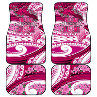 Breast Cancer Awareness Hawaii Car Mats Polynesia Girl Nobody Fights Alone DT02 - Polynesian Pride