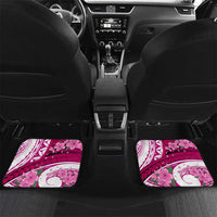 Breast Cancer Awareness Hawaii Car Mats Polynesia Girl Nobody Fights Alone DT02 Set 2pcs - Back Pink - Polynesian Pride