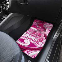 Breast Cancer Awareness Hawaii Car Mats Polynesia Girl Nobody Fights Alone DT02 - Polynesian Pride