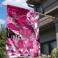 Breast Cancer Awareness Hawaii Garden Flag Polynesia Girl Nobody Fights Alone DT02 - Polynesian Pride