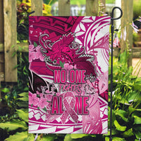 Breast Cancer Awareness Hawaii Garden Flag Polynesia Girl Nobody Fights Alone DT02 Garden Flag Pink - Polynesian Pride