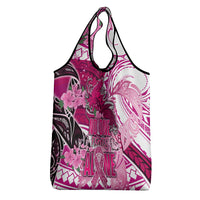 Breast Cancer Awareness Hawaii Grocery Bag Polynesia Girl Nobody Fights Alone DT02 - Polynesian Pride