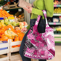 Breast Cancer Awareness Hawaii Grocery Bag Polynesia Girl Nobody Fights Alone DT02 - Polynesian Pride