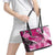 Breast Cancer Awareness Hawaii Leather Tote Bag Polynesia Girl Nobody Fights Alone