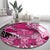 Breast Cancer Awareness Hawaii Round Carpet Polynesia Girl Nobody Fights Alone