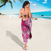 Breast Cancer Awareness Hawaii Sarong Polynesia Girl Nobody Fights Alone DT02 - Polynesian Pride