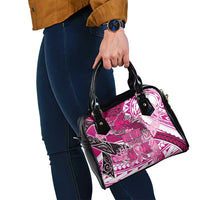 Breast Cancer Awareness Hawaii Shoulder Handbag Polynesia Girl Nobody Fights Alone DT02 - Polynesian Pride