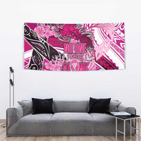 Breast Cancer Awareness Hawaii Tapestry Polynesia Girl Nobody Fights Alone DT02 - Polynesian Pride