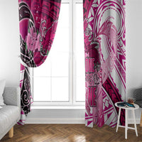 Breast Cancer Awareness Hawaii Window Curtain Polynesia Girl Nobody Fights Alone DT02 - Polynesian Pride