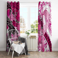 Breast Cancer Awareness Hawaii Window Curtain Polynesia Girl Nobody Fights Alone DT02 - Polynesian Pride