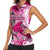 Breast Cancer Awareness Hawaii Women Sleeveless Polo Shirt Polynesia Girl Nobody Fights Alone