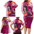 Breast Cancer New Zealand Family Matching Long Sleeve Bodycon Dress and Hawaiian Shirt Maori Aotearoa Girl Pink Out