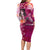 Breast Cancer New Zealand Family Matching Long Sleeve Bodycon Dress and Hawaiian Shirt Maori Aotearoa Girl Pink Out