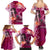 Breast Cancer New Zealand Family Matching Summer Maxi Dress and Hawaiian Shirt Maori Aotearoa Girl Pink Out