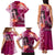 Breast Cancer New Zealand Family Matching Tank Maxi Dress and Hawaiian Shirt Maori Aotearoa Girl Pink Out