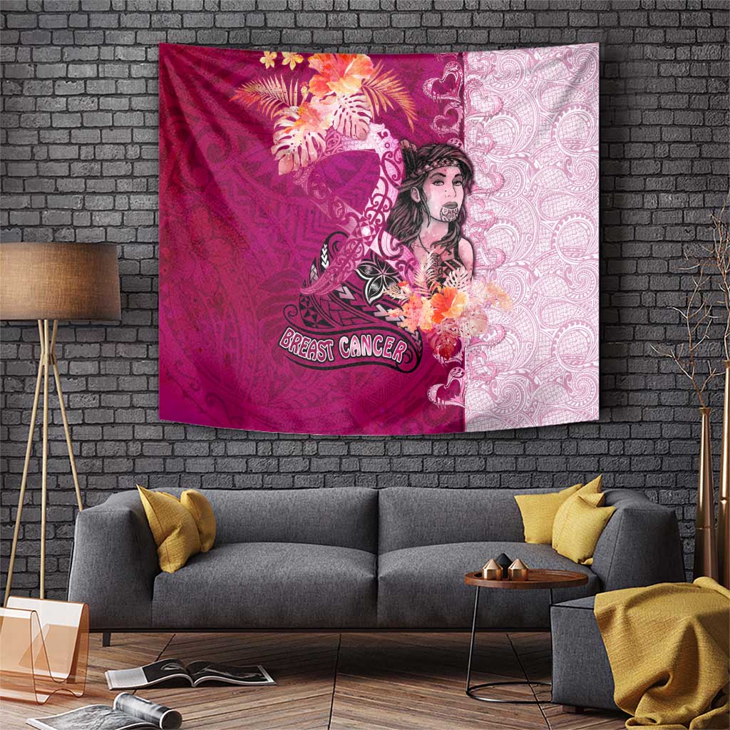 Breast Cancer New Zealand Tapestry Maori Aotearoa Girl Pink Out DT02 Pink - Polynesian Pride