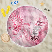Breast Cancer Awareness Month Beach Blanket Butterfly Polynesia Watercolor Pink DT02 One Size 150cm Pink - Polynesian Pride