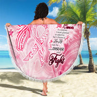 Breast Cancer Awareness Month Beach Blanket Butterfly Polynesia Watercolor Pink DT02 - Polynesian Pride