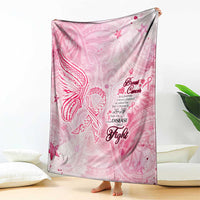 Breast Cancer Awareness Month Blanket Butterfly Polynesia Watercolor Pink DT02 - Polynesian Pride
