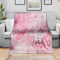 Breast Cancer Awareness Month Blanket Butterfly Polynesia Watercolor Pink DT02 - Polynesian Pride