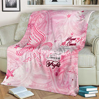 Breast Cancer Awareness Month Blanket Butterfly Polynesia Watercolor Pink DT02 - Polynesian Pride
