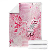 Breast Cancer Awareness Month Blanket Butterfly Polynesia Watercolor Pink DT02 - Polynesian Pride