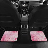 Breast Cancer Awareness Month Car Mats Butterfly Polynesia Watercolor Pink DT02 Set 2pcs - Back Pink - Polynesian Pride