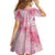 Breast Cancer Awareness Month Family Matching Summer Maxi Dress and Hawaiian Shirt Butterfly Polynesia Watercolor Pink