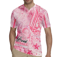 Breast Cancer Awareness Month Rugby Jersey Butterfly Polynesia Watercolor Pink DT02 - Polynesian Pride