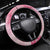 Breast Cancer Awareness Month Steering Wheel Cover Butterfly Polynesia Watercolor Pink