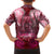 Breast Cancer Warrior Family Matching Long Sleeve Bodycon Dress and Hawaiian Shirt Angel Wings Polynesian Pattern