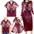 Breast Cancer Warrior Family Matching Long Sleeve Bodycon Dress and Hawaiian Shirt Angel Wings Polynesian Pattern