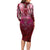 Breast Cancer Warrior Family Matching Long Sleeve Bodycon Dress and Hawaiian Shirt Angel Wings Polynesian Pattern