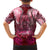 Breast Cancer Warrior Family Matching Short Sleeve Bodycon Dress and Hawaiian Shirt Angel Wings Polynesian Pattern