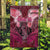 Breast Cancer Warrior Garden Flag Angel Wings Polynesian Pattern