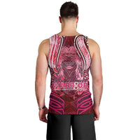 Breast Cancer Warrior Men Tank Top Angel Wings Polynesian Pattern DT02 - Polynesian Pride