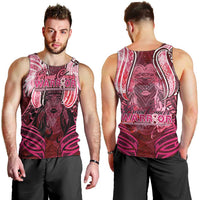 Breast Cancer Warrior Men Tank Top Angel Wings Polynesian Pattern DT02 - Polynesian Pride